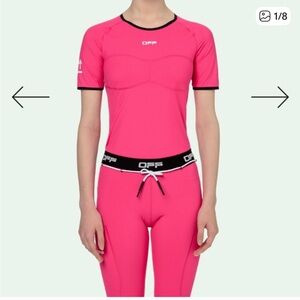 Off-White Vibrant Pink Short Sleeve TOP 100% authentic